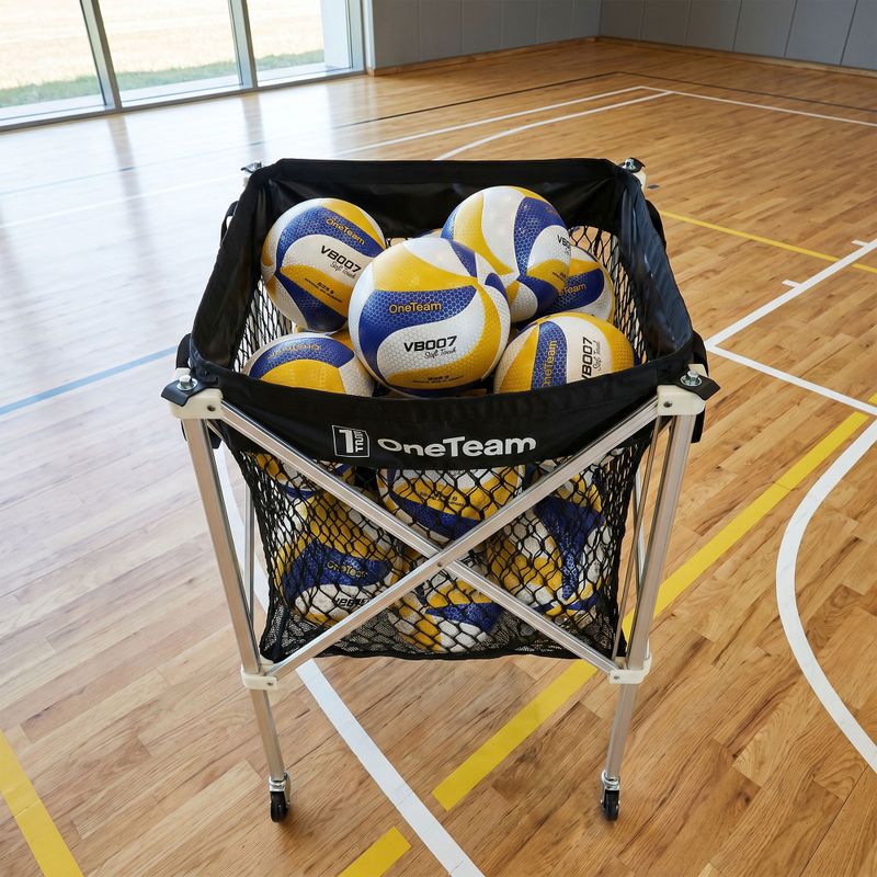 Carrello per palloni da pallavolo OneTeam Black slot 5