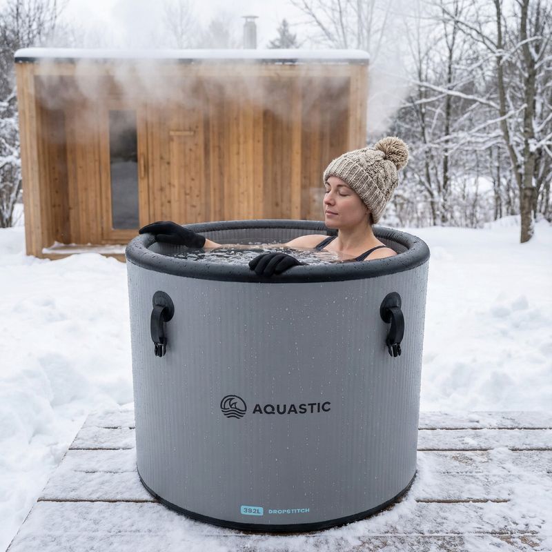 Vasca per immersione fredda AQUASTIC BrrFree 382 l dropstitch gray 3