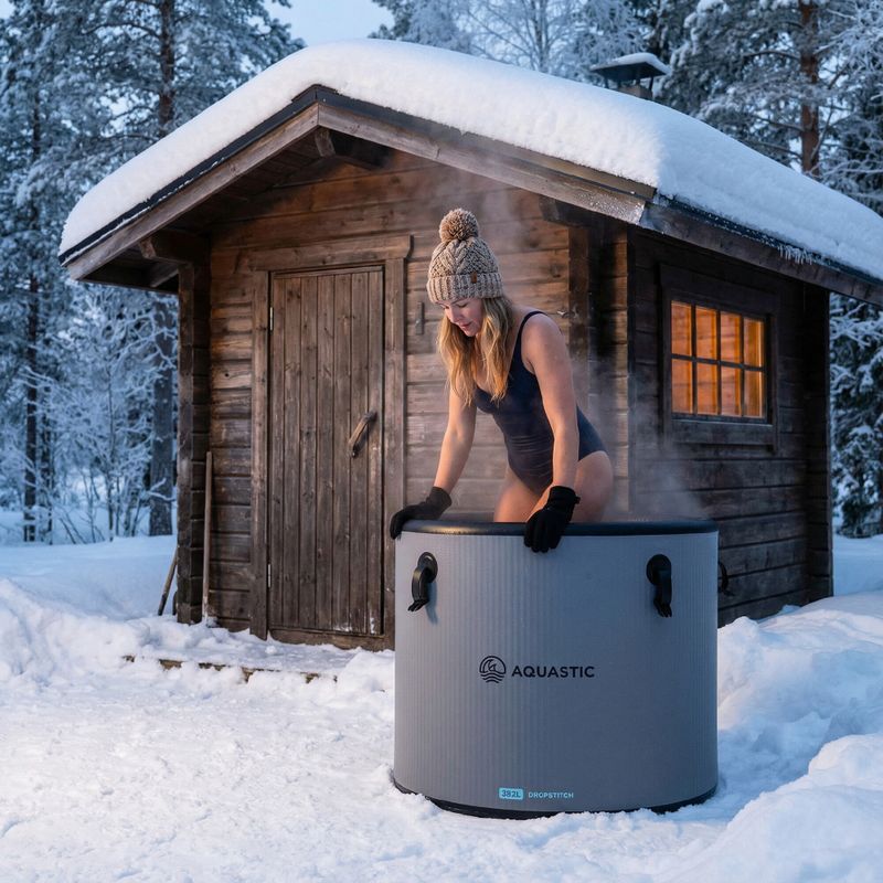 Vasca per immersione fredda AQUASTIC BrrFree 382 l dropstitch gray 4