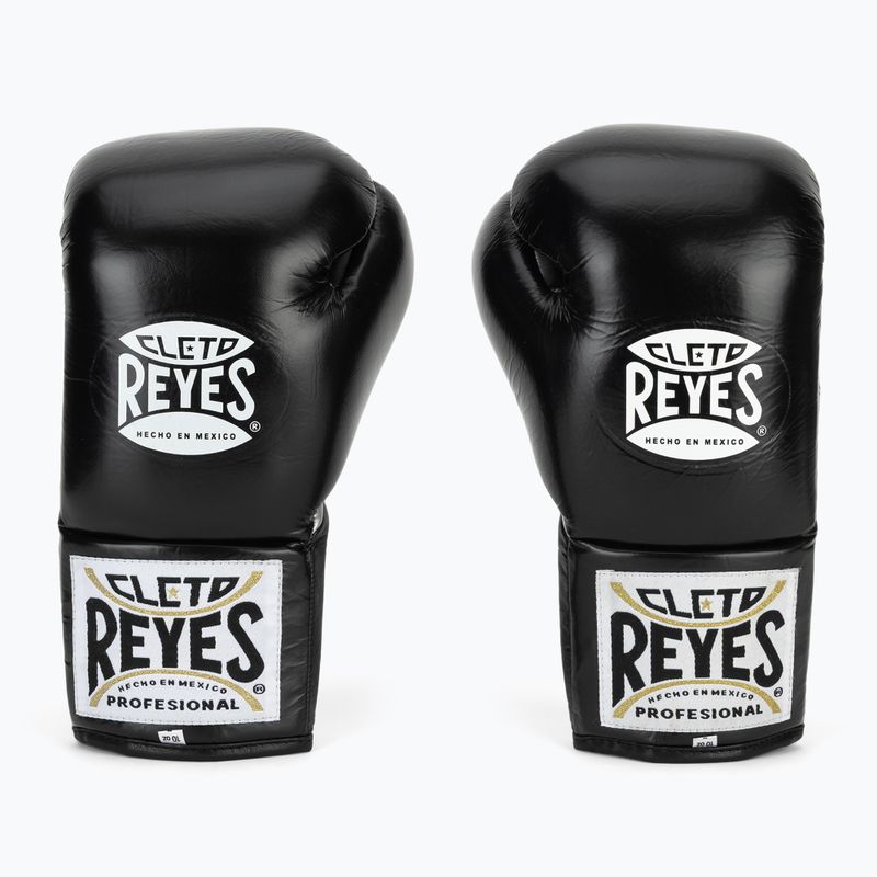 Guantoni da boxe Cleto Reyes Thumb in Cow Leather black/silver 2