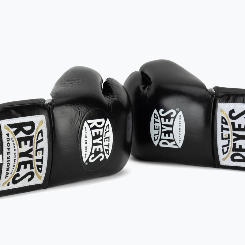 Guantoni da boxe Cleto Reyes Thumb in Cow Leather black/silver 7