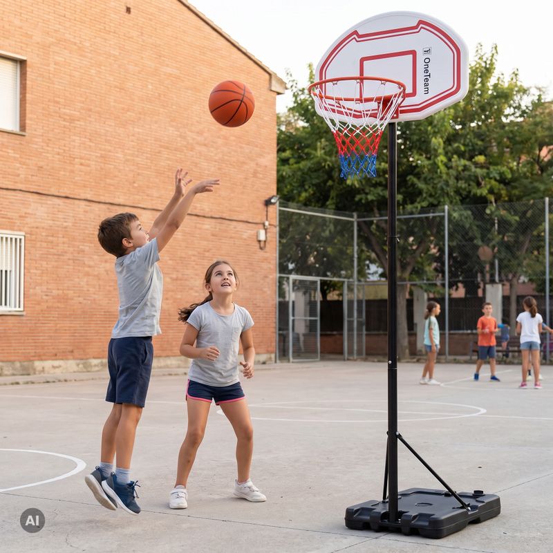 Canestro da basket per bambini OneTeam K01 with a black ball 2