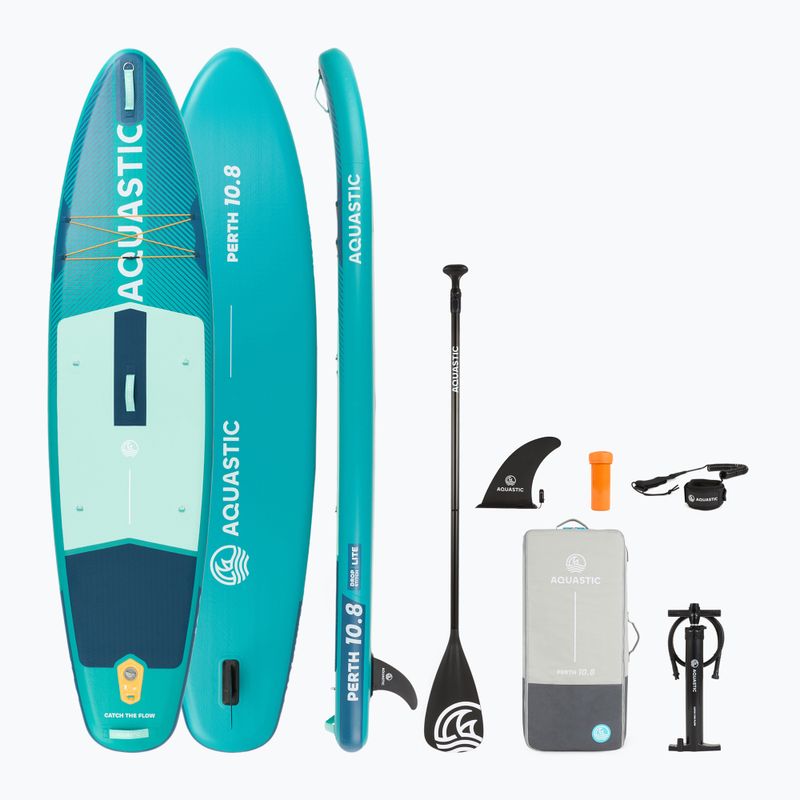 Set tavola SUP gonfiabile AQUASTIC Perth 10'8" allround green