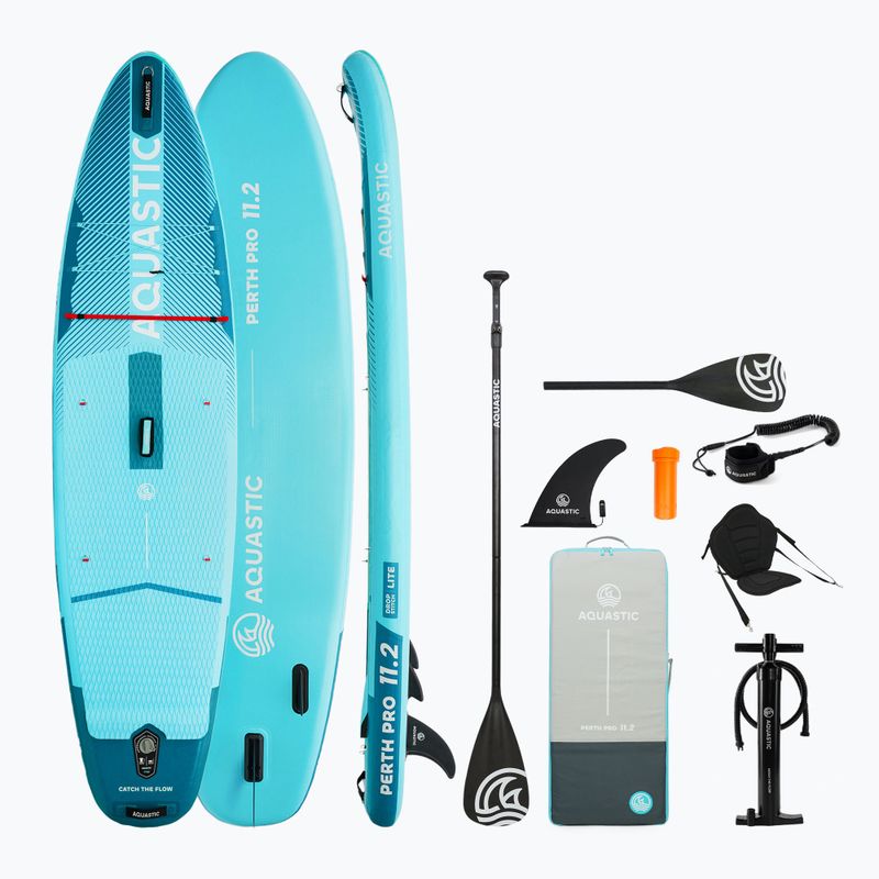 Set tavola SUP gonfiabile AQUASTIC Perth Pro 11'2" all-round green