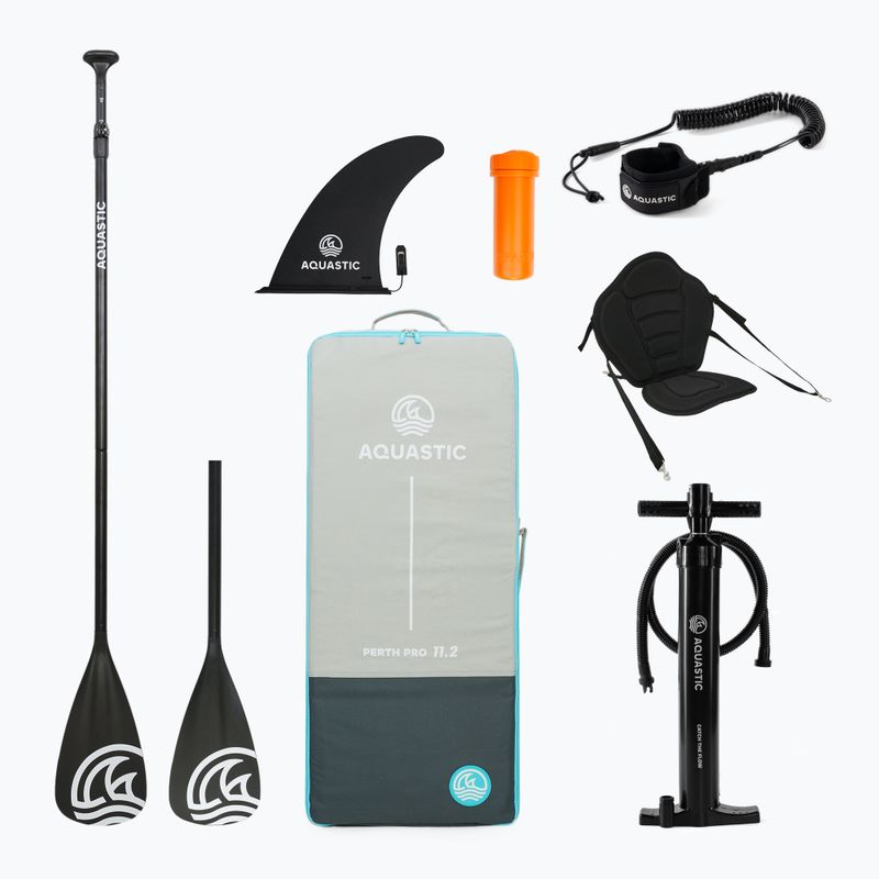 Set tavola SUP gonfiabile AQUASTIC Perth Pro 11'2" all-round green 16