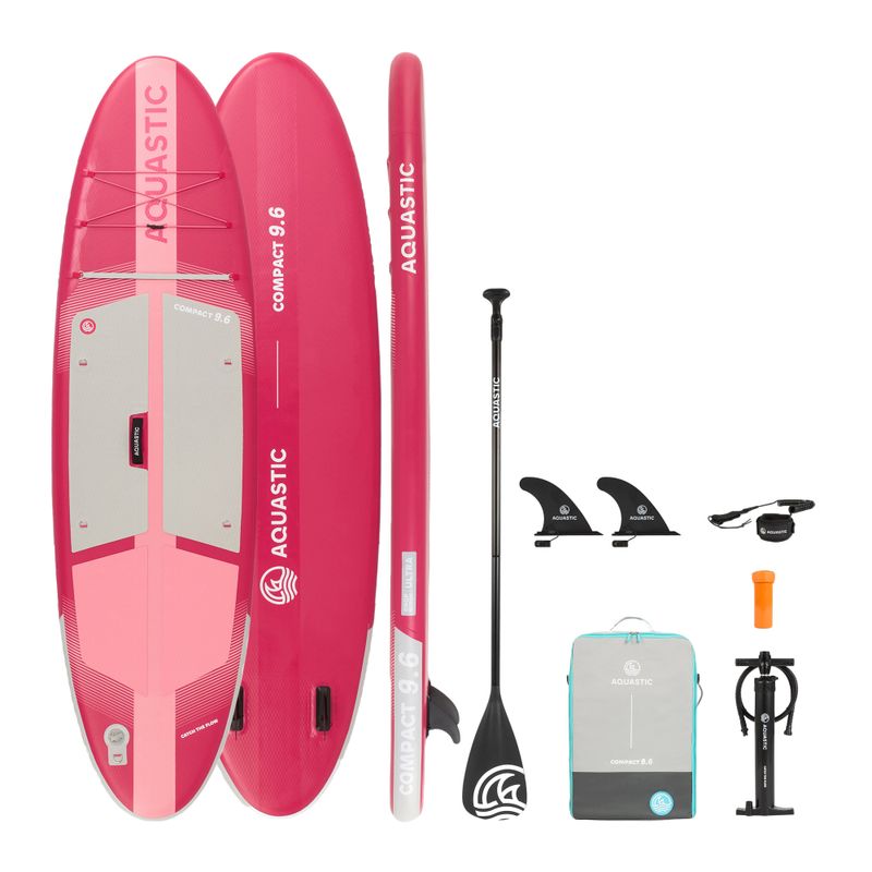Set tavola SUP gonfiabile AQUASTIC Compact 9'6" pink 21