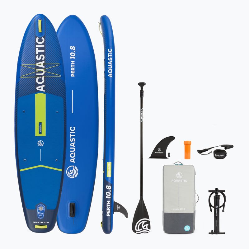 Set tavola SUP gonfiabile AQUASTIC Perth 10'8" allround dark blue