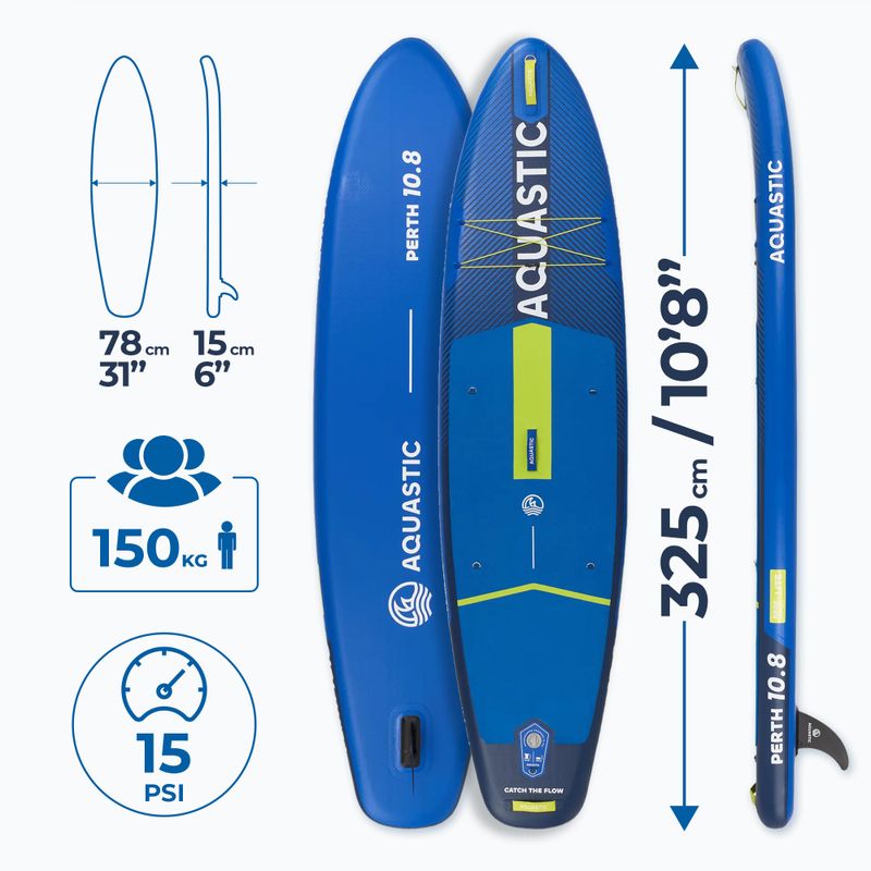 SUP AQUASTIC Perth 10'8" tavola allround blu scuro 17