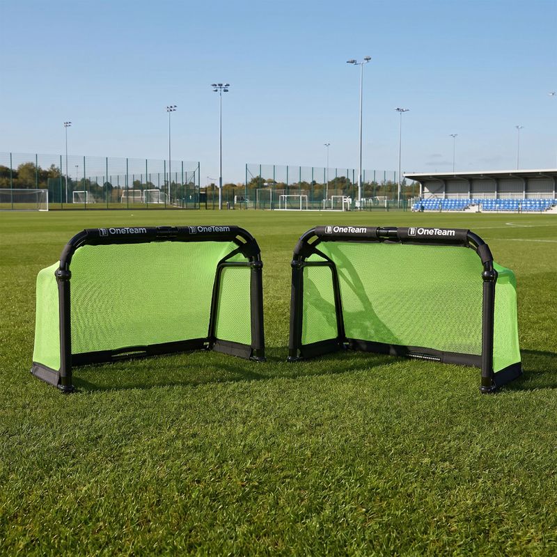 Porta da calcio OneTeam SWIFTGOAL 150 x 90 cm foldable black/green 4