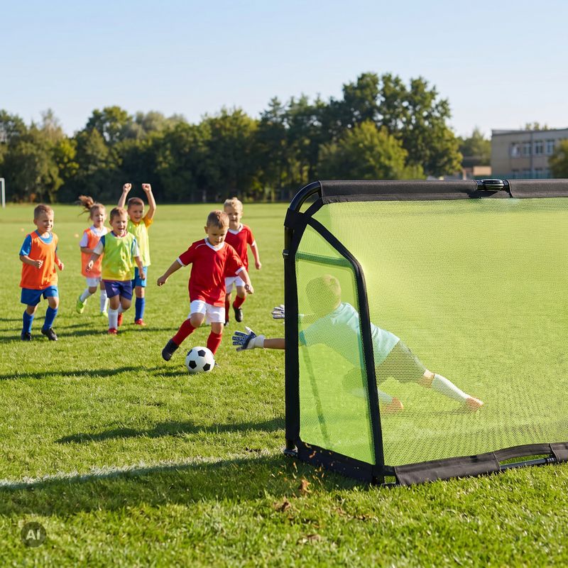 Porta da calcio OneTeam SWIFTGOAL 180 x 120 cm foldable black/green 3
