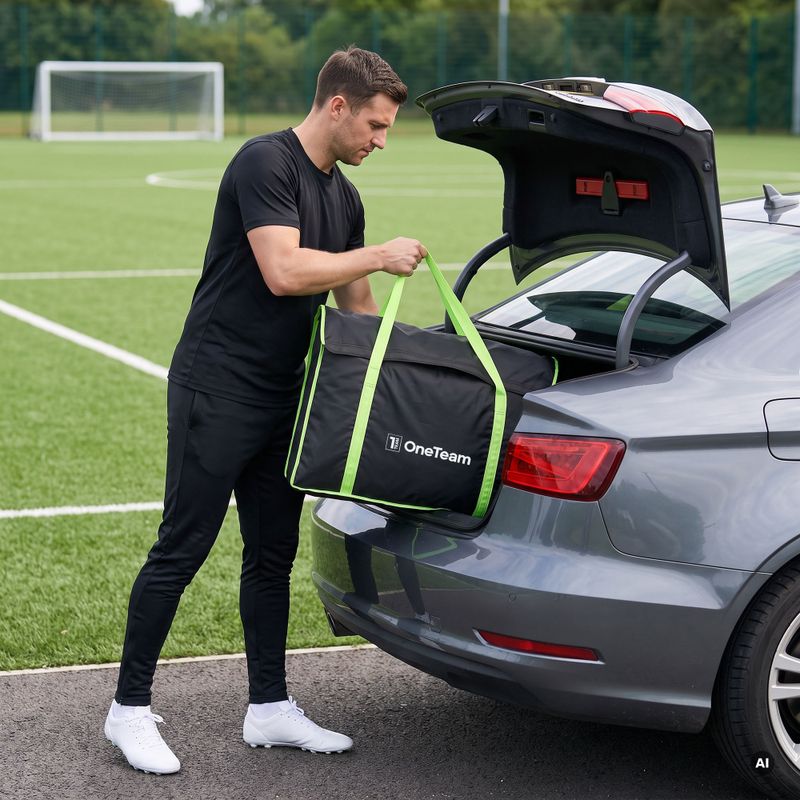 Borsa per il trasporto della porta OneTeam Swiftgoal 120 x 70 cm black/green 4