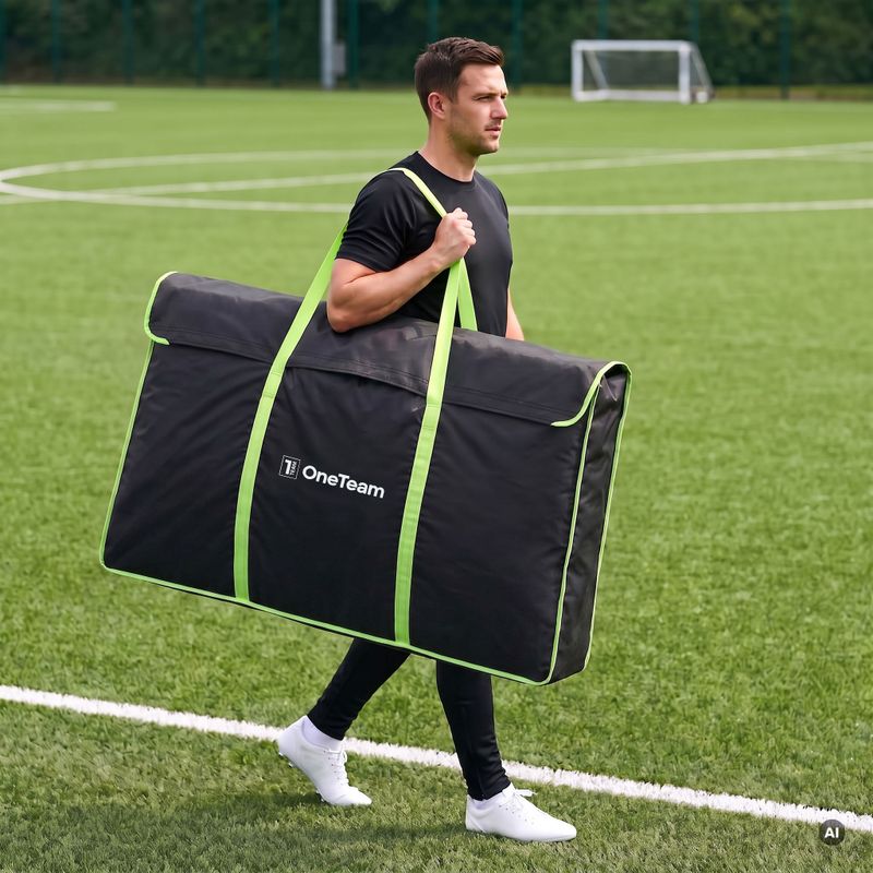 Borsa per il trasporto della porta OneTeam Swiftgoal 150 x 90 cm nero/verde 4