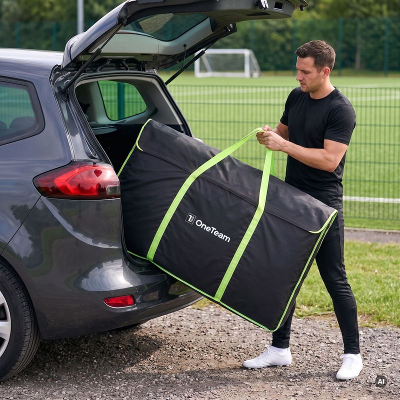 Borsa per il trasporto della porta OneTeam Swiftgoal 150 x 90 cm nero/verde 5