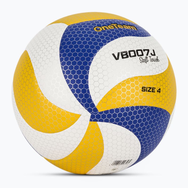 Pallone da pallavolo per bambini OneTeam VB007J yellow/blue/white size 4 2