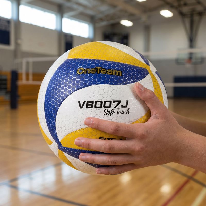 Pallone da pallavolo per bambini OneTeam VB007J yellow/blue/white size 4 4