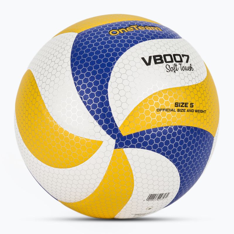 Pallone da pallavolo OneTeam VB007 yellow/blue/white size 5 2