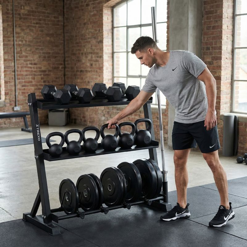 Supporto XTREXO Complex Gym Storage black 4