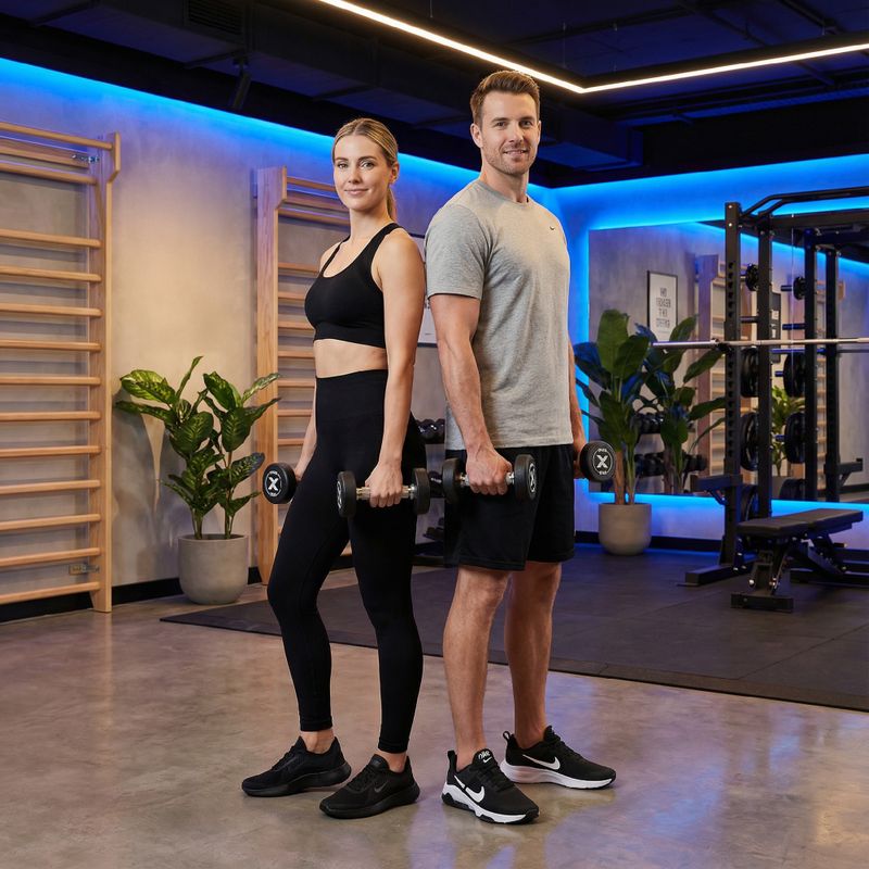 Manubrio in ghisa rivestito in gomma XTREXO Pro 2 kg black 4