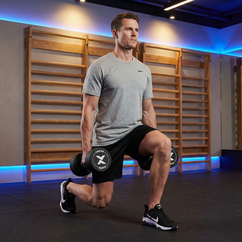 Manubrio in ghisa rivestito in gomma XTREXO Pro 20 kg black 4