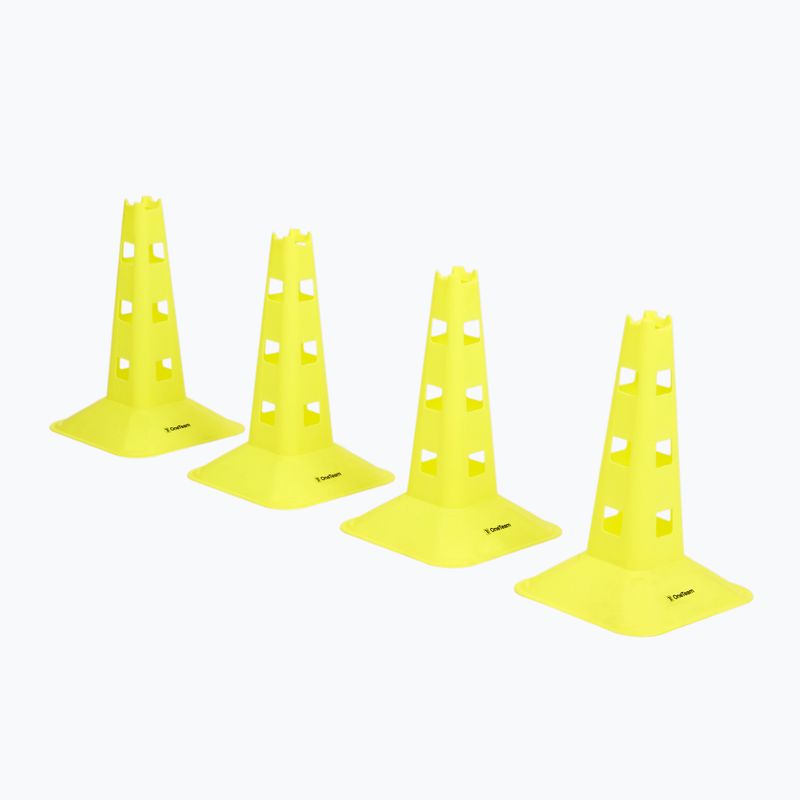 Set di coni OneTeam TRFTB03 HG4 4 pezzi giallo 5