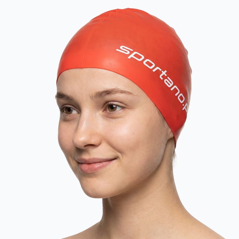 Cuffia da nuoto SPORTANO silicone orange 2