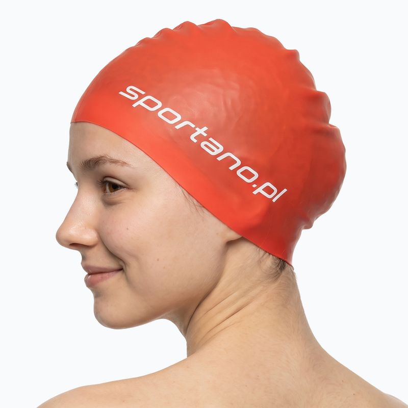 Cuffia da nuoto SPORTANO silicone orange 3