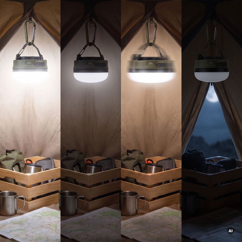 Lampada da campeggio KADVA Suno verde 4