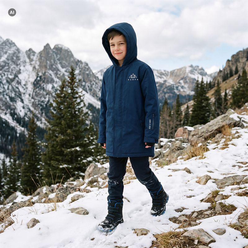 Stivali da neve per bambini KADVA Snowey Mid WP neri 7