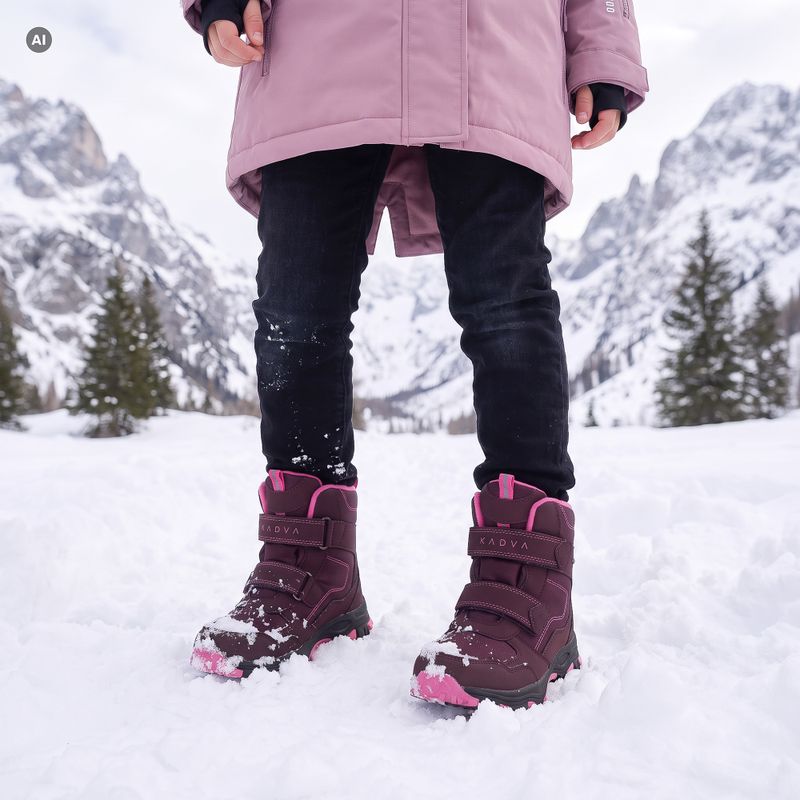 Stivali da neve per bambini KADVA Snowey Mid WP rosa 6