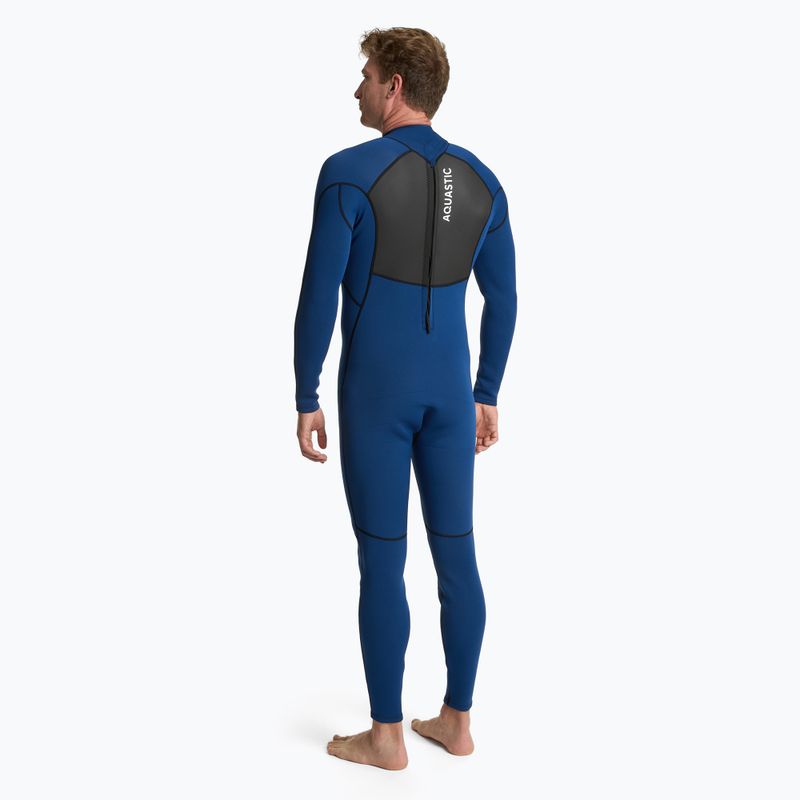 Muta da surf uomo AQUASTIC in neoprene 3/2 mm WAVEY 3/2 navy 3