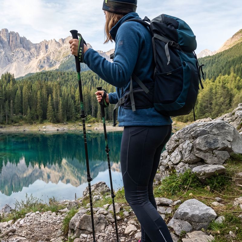 Bastoncini da trekking KADVA Torre adjustable carbon green 10