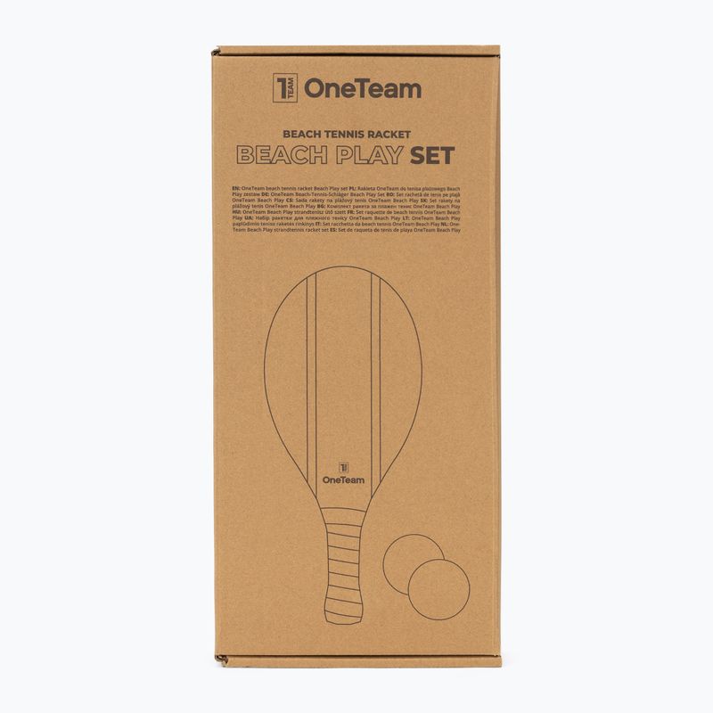 Set da beach tennis OneTeam Beach Play marrone 10