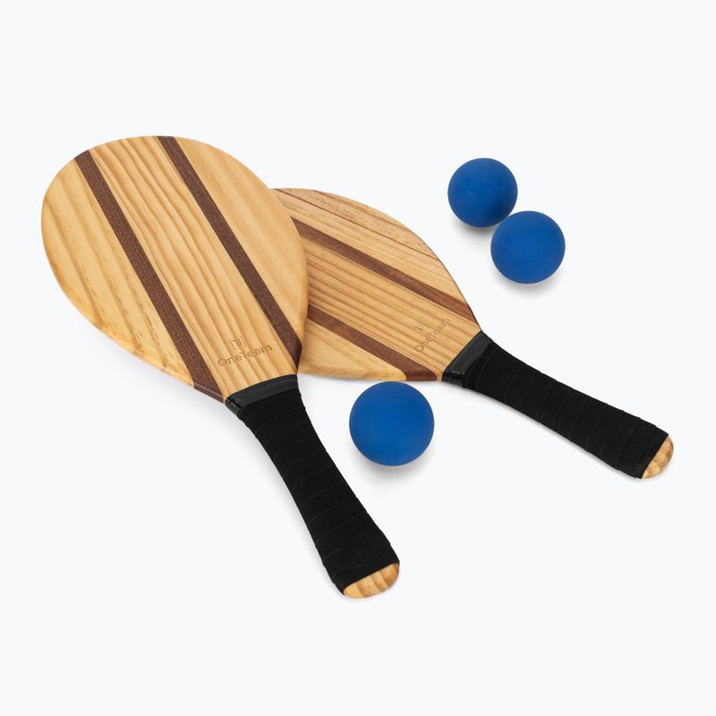 Set da beach tennis OneTeam Beach Play marrone 11