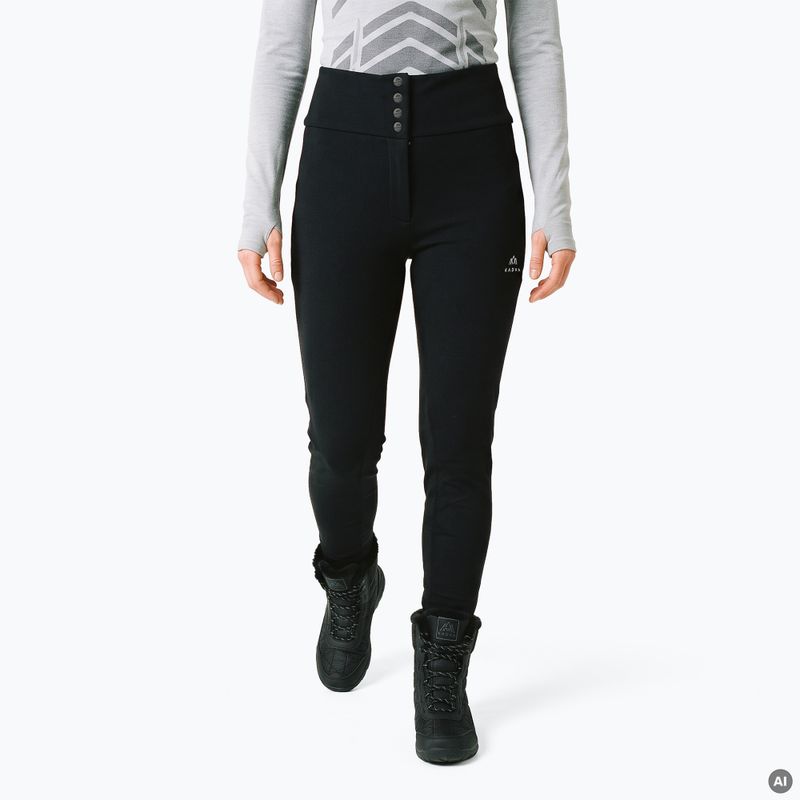 Pantaloni da sci donna KADVA Nora WMNS WP 5K/3K SOFTSHELL neri 2