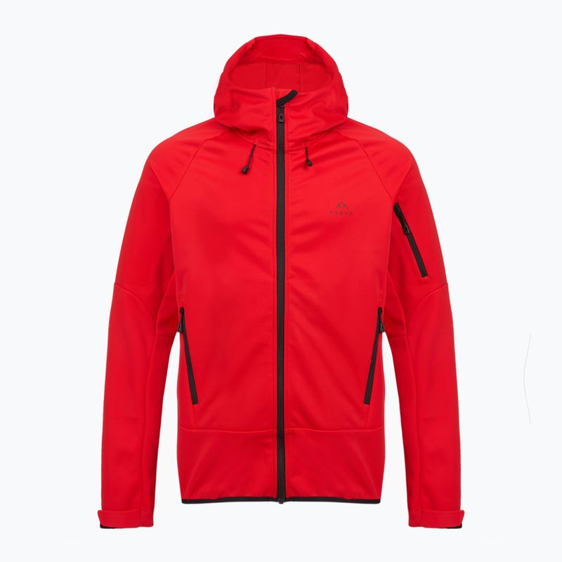 Felpa da trekking uomo KADVA Arix WP 5K/3K softshell ibrida rossa