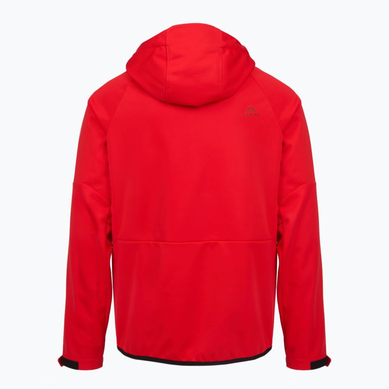 Felpa da trekking uomo KADVA Arix WP 5K/3K softshell ibrida rossa 2