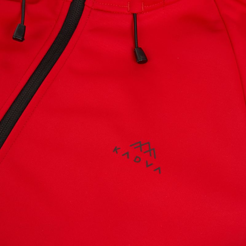 Felpa da trekking uomo KADVA Arix WP 5K/3K softshell ibrida rossa 3
