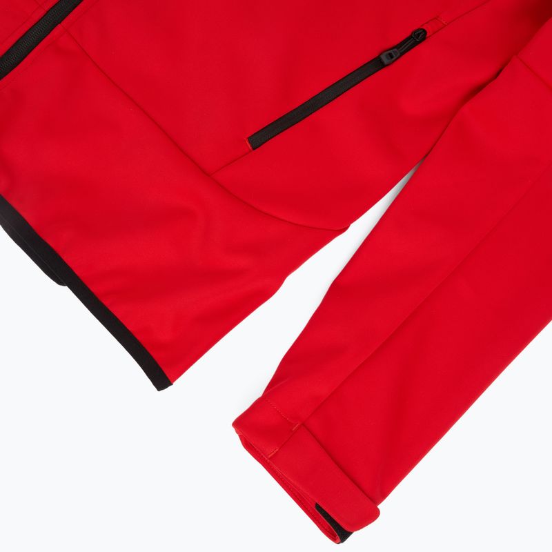Felpa da trekking uomo KADVA Arix WP 5K/3K softshell ibrida rossa 5