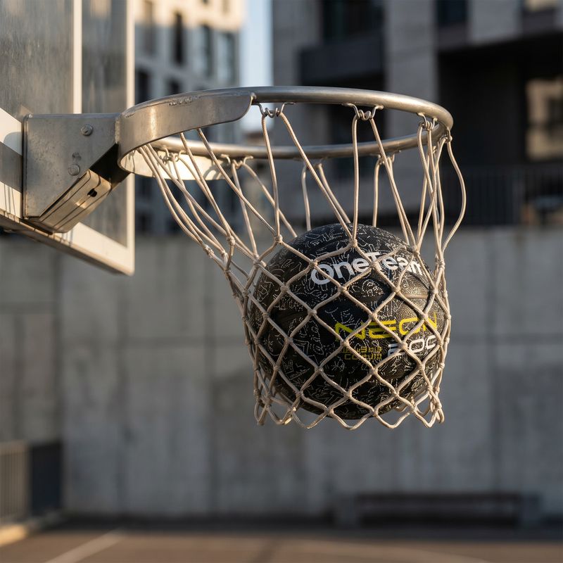 Pallone da basket OneTeam Black neon size 7 5