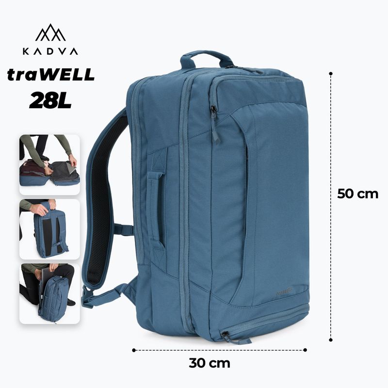 Zaino da trekking KADVA traWELL 28 l blu navy 2