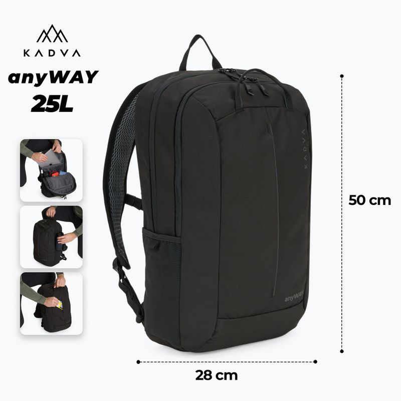 Zaino da trekking KADVA anyWAY 25 l nero 2