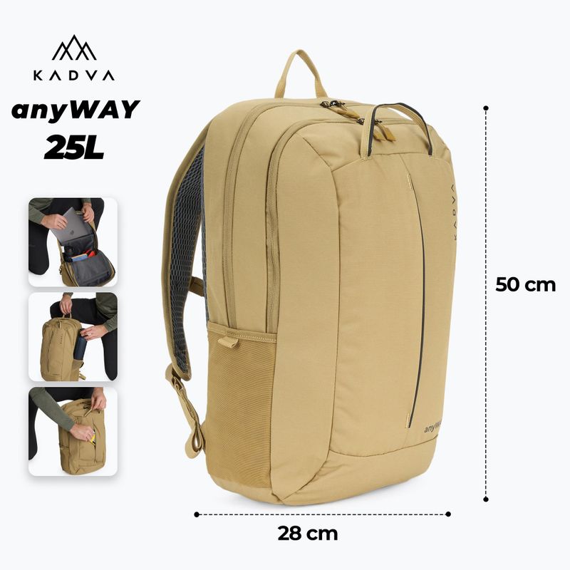Zaino da trekking KADVA anyWAY 25 l sabbia 2