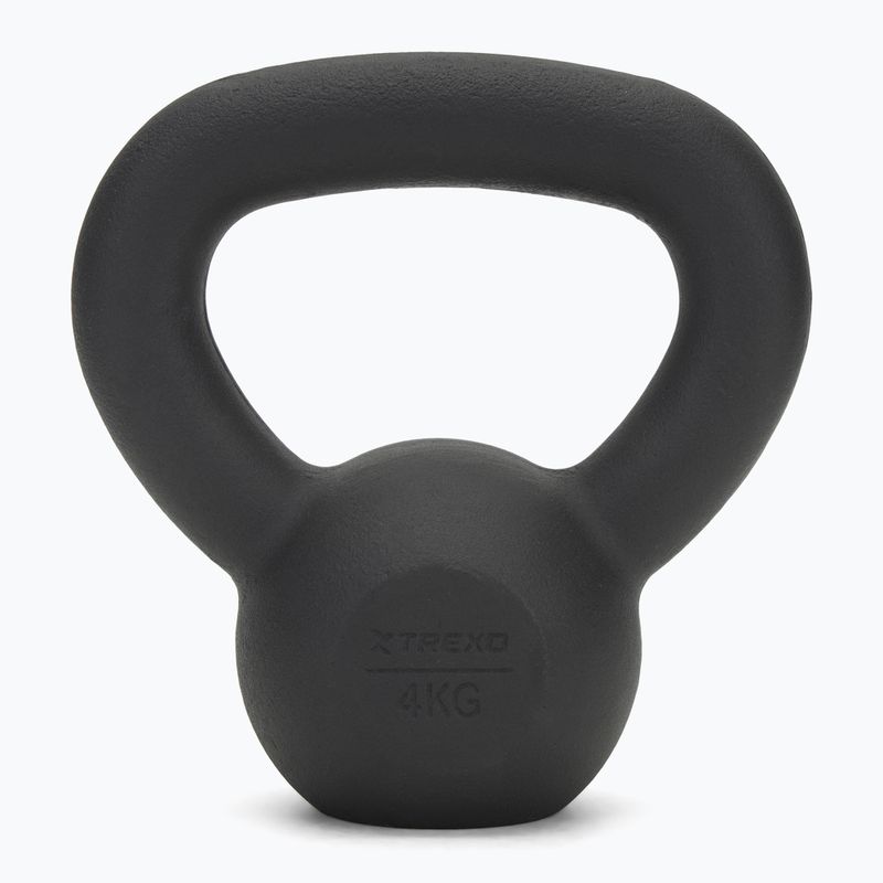 Kettlebell in ghisa TREXO 4kg nero 2