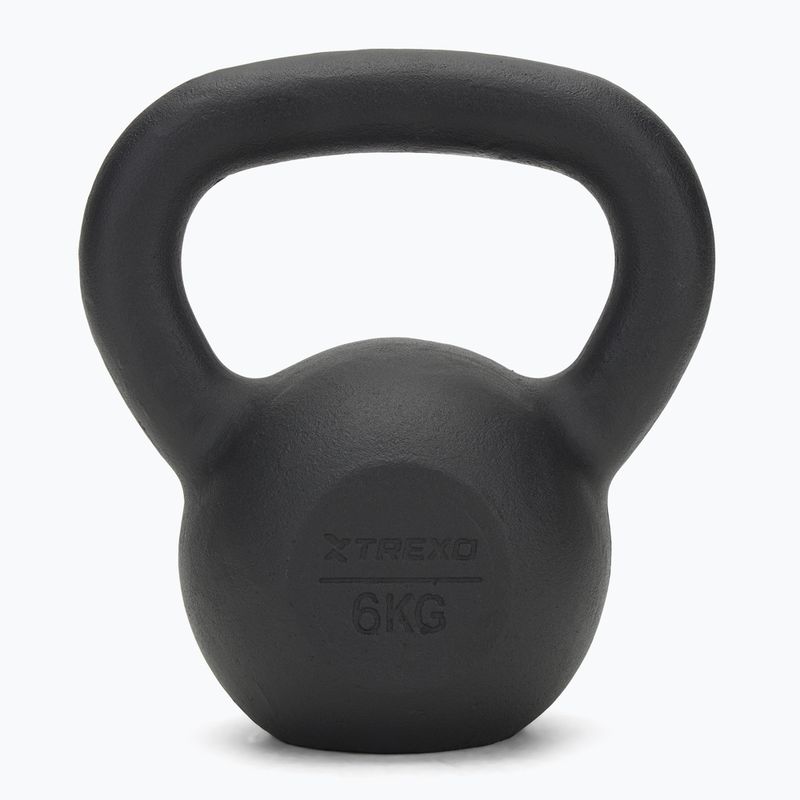 Kettlebell in ghisa TREXO 6kg nero 2