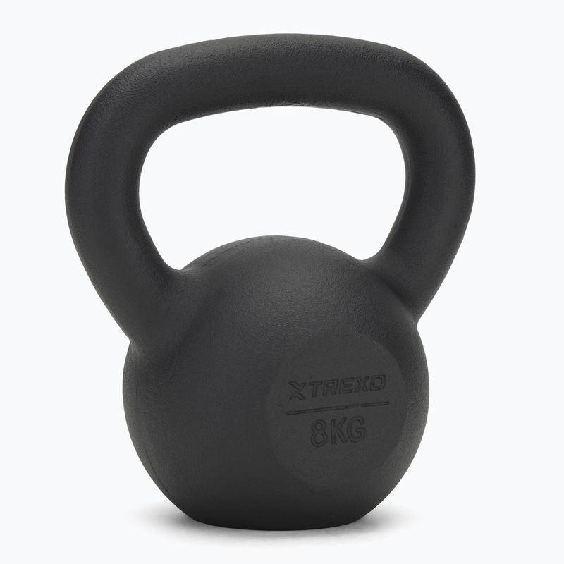 Kettlebell in ghisa TREXO 8kg nero