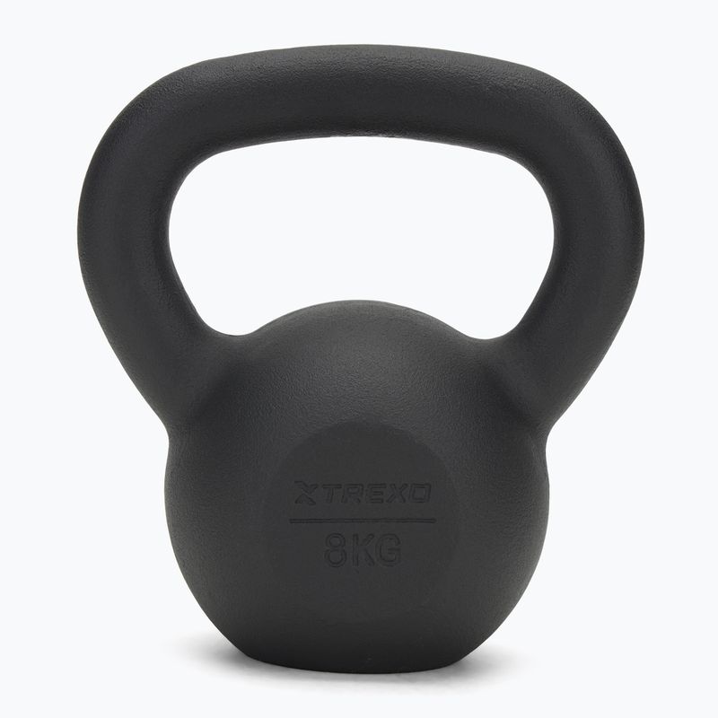 Kettlebell in ghisa TREXO 8kg nero 2