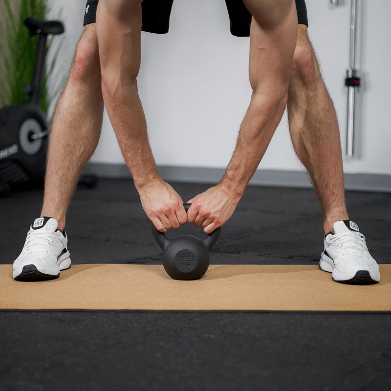 Kettlebell in ghisa TREXO 8kg nero 4