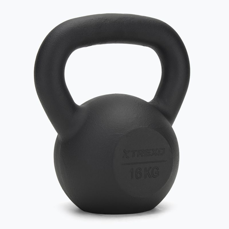 Kettlebell in ghisa TREXO 16kg nero