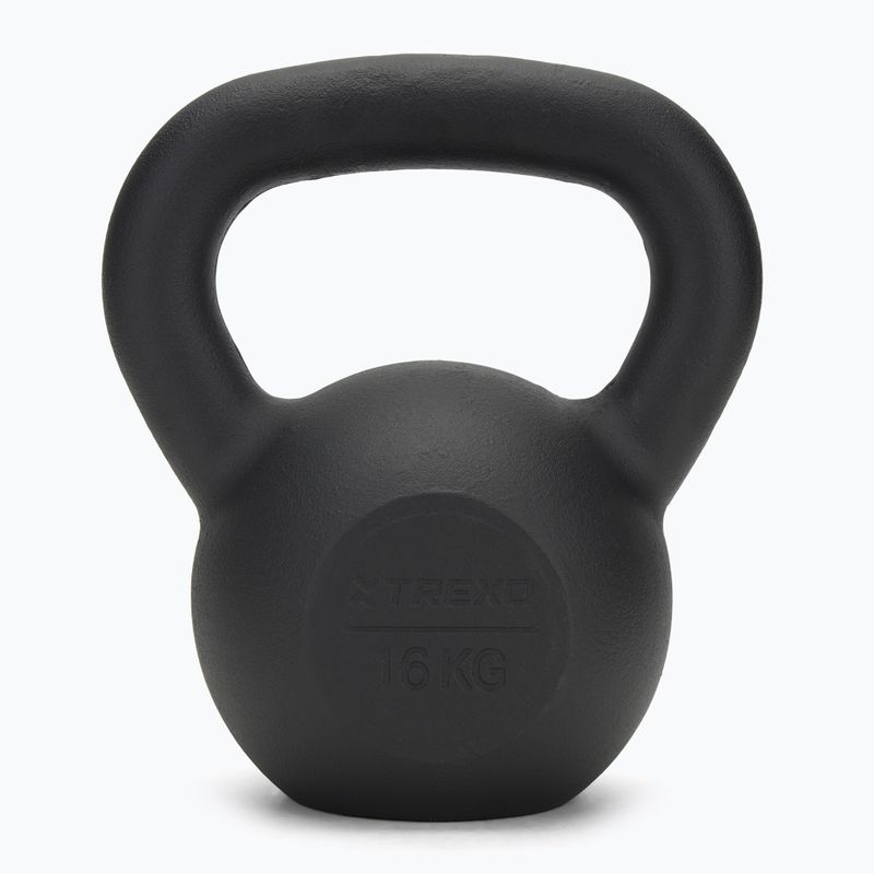 Kettlebell in ghisa TREXO 16kg nero 2