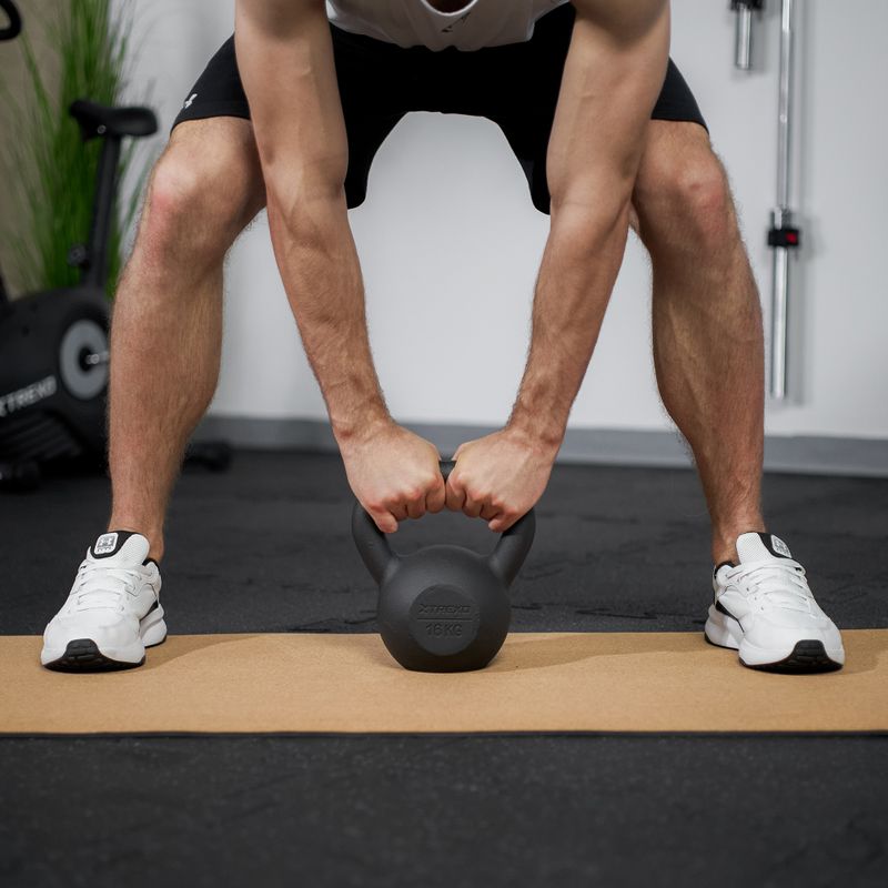 Kettlebell in ghisa TREXO 16kg nero 4